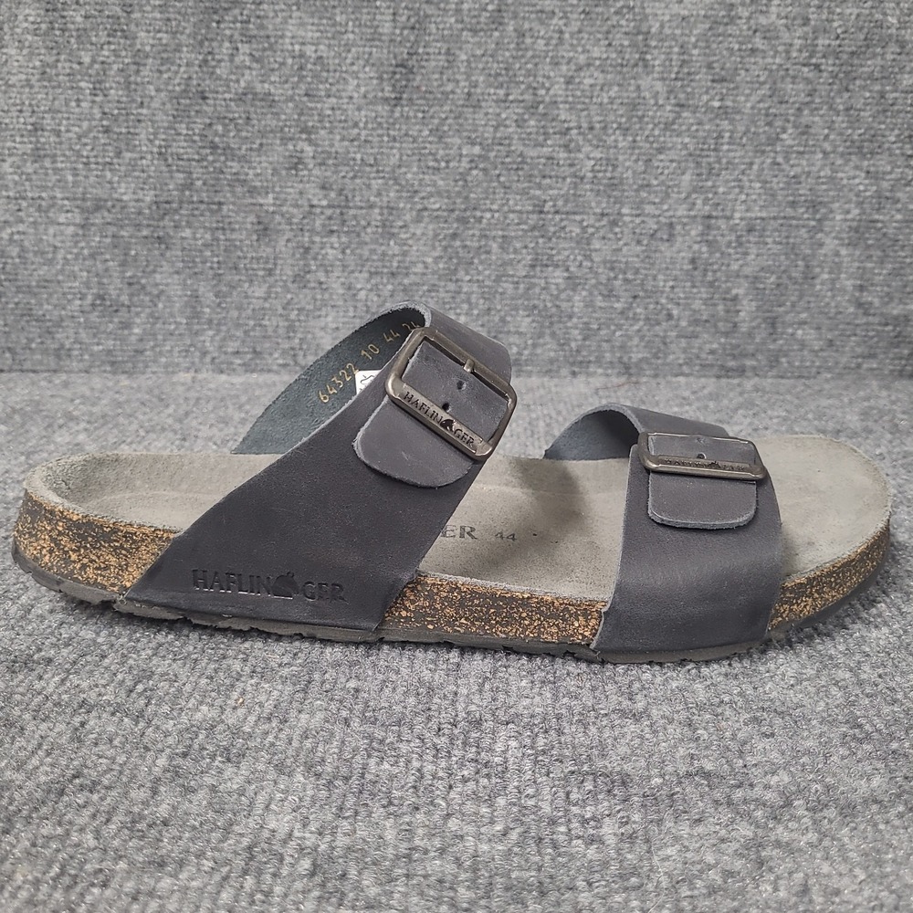 Haflinger Unisex Andrea Unlined Graphite Leather Sandals GRAPHITE EU 44/ US 11 - Picture 10 of 13